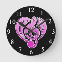 Vibrations Musical Love Pink Heart Music Note DJ