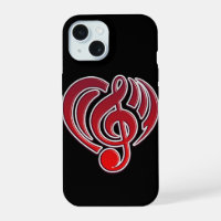 Vibrations Musical Love Red Heart Music Note DJ