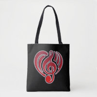 Vibrations Musical Love Red Heart Music Note DJ