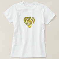 Vibrations Musical Love Yellow Heart Music Note DJ
