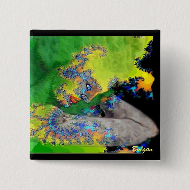 VIBRATIONS OF MATTER 15 CM SQUARE BADGE (Front)