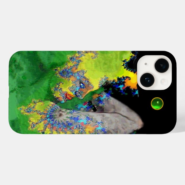 VIBRATIONS OF MATTER Green Fractal Woman Case-Mate iPhone Case (Back (Horizontal))
