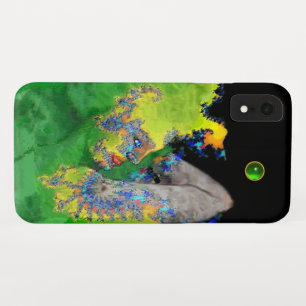 VIBRATIONS OF MATTER Green Fractal Woman iPhone XR Case