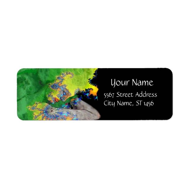 VIBRATIONS OF MATTER Green Yellow Black Fractal (Front)