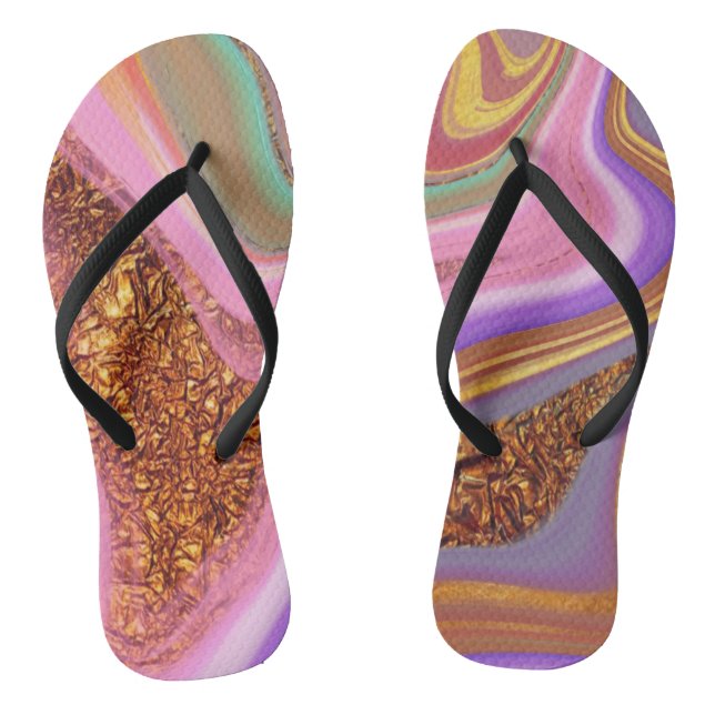 vibratory color art jandals (Footbed)