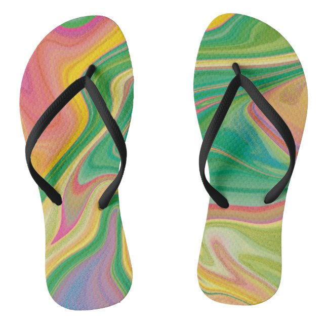 vibratory colour art jandals (Footbed)
