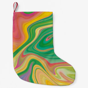 vibratory colour art small christmas stocking