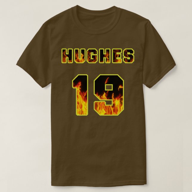 Vic Hughes Station 19 Jersey Flames  T-Shirt (Design Front)