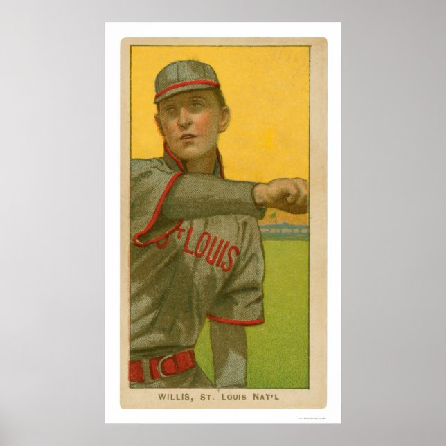 Vic Willis Baseball Card 1911 Poster (Front)