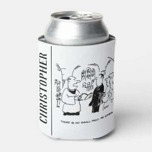 Vicar & Bridegroom at Wedding Marriage Ceremony Can Cooler