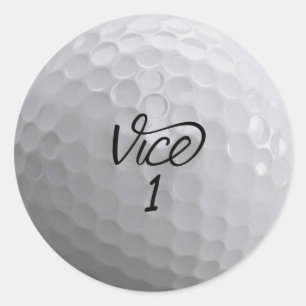 Vice Golf Ball Classic Round Sticker