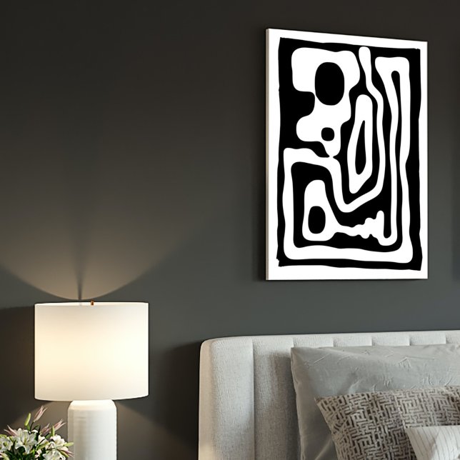 Vice Grip: Abstract Black & White Canvas Print (Creator Uploaded)