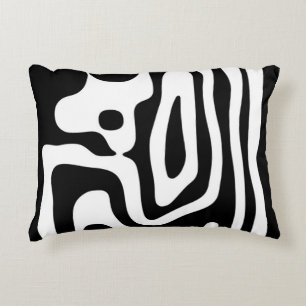 Vice Grip: Abstract Black & White Decorative Cushion