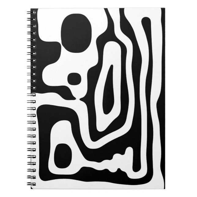 Vice Grip: Abstract Black & White Notebook (Front)
