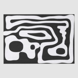 Vice Grip: Abstract Black & White Tissue Paper