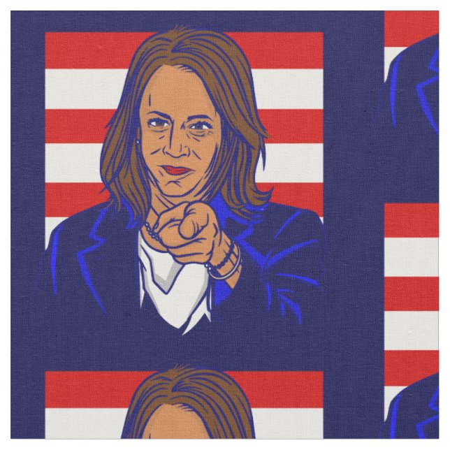 vice president kamala harris flag fabric (Close Up)