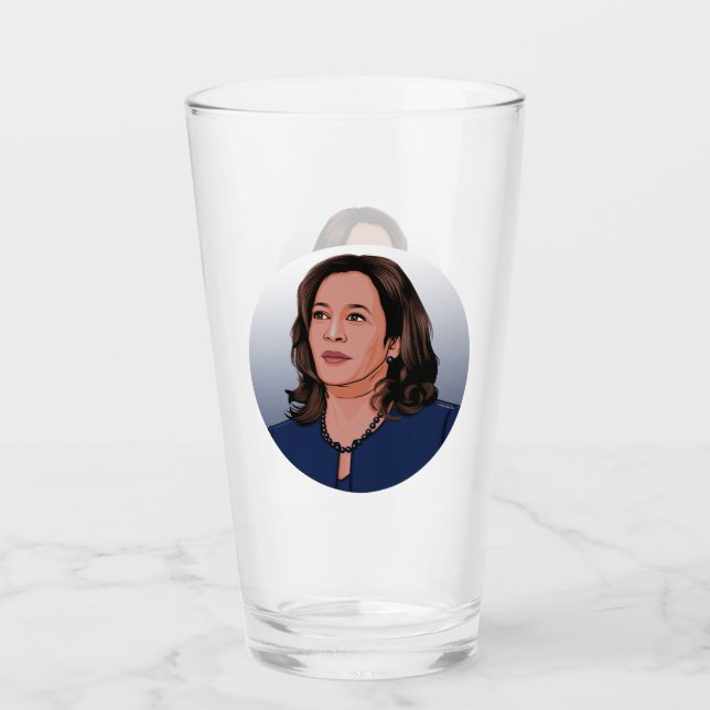 Vice President Kamala Harris Glass (Front)