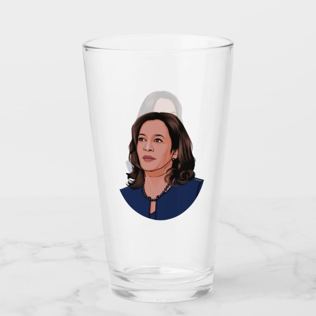 Vice President Kamala Harris Glass (Front)