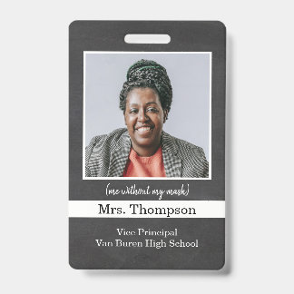 Vice Principal Photo ID Badge for back to school