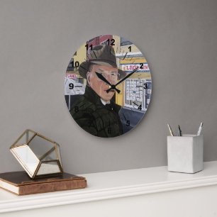 Vicente Castellano Benci Painting by Alfred Fox Large Clock