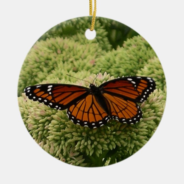 Viceroy Butterfly Beautiful Nature Photography Ceramic Tree Decoration (Front)