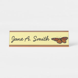 Viceroy Butterfly Beautiful Nature Photography Desk Name Plate