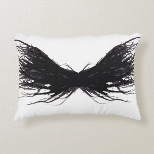 Vices Abstract Black Wings Alcohol Ink Art Decorative Cushion