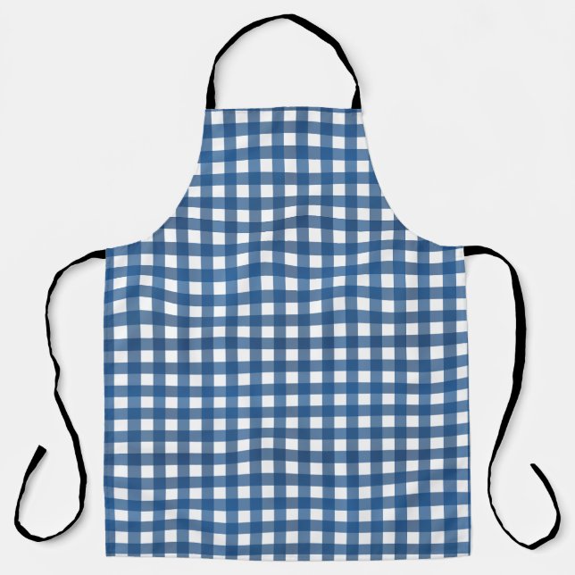 Vichy Blue Marine Apron (Front)