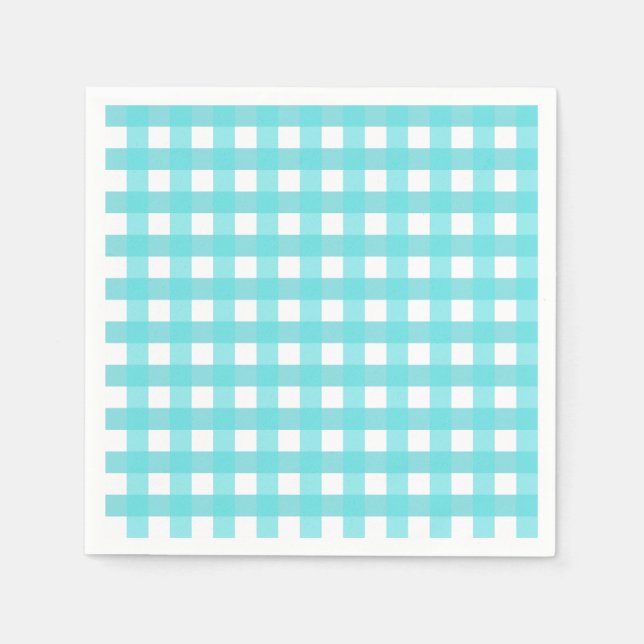 Vichy Blue Sky Napkin (Front)