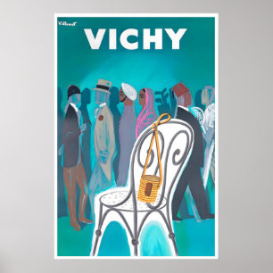 Vichy France Art French Travel Poster Retro Print