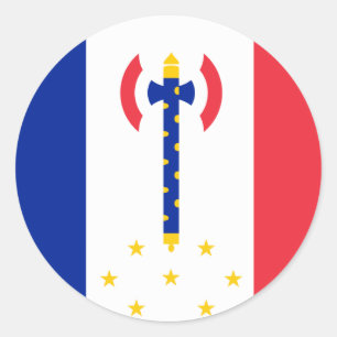 Vichy, France flag Classic Round Sticker