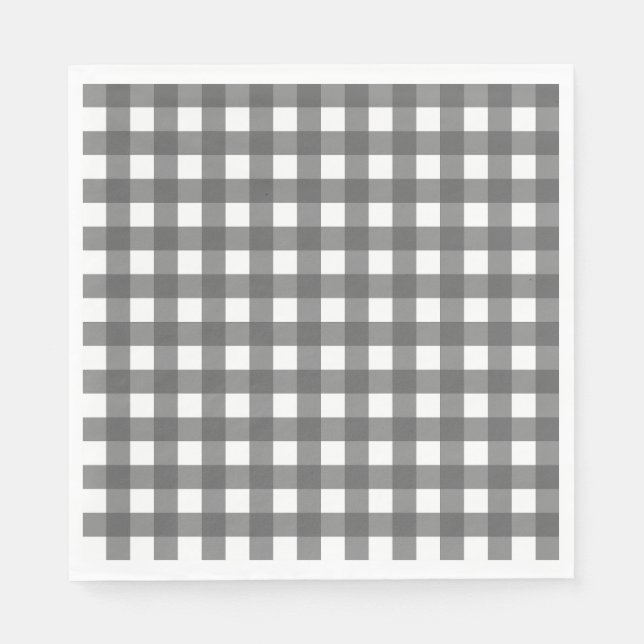 Vichy Light Gray Napkin (Front)