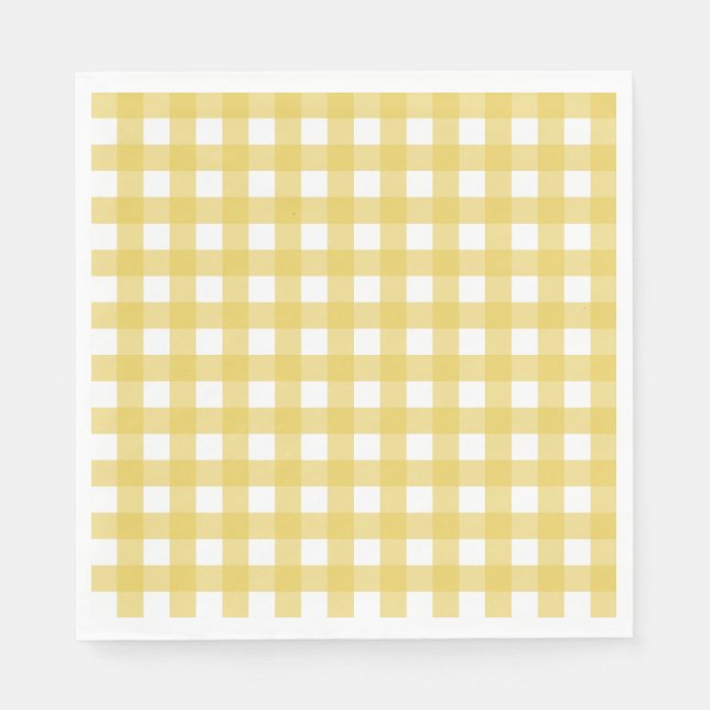 Vichy Light Yellow Napkin (Front)