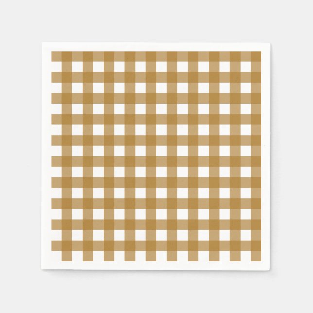 Vichy Sienne Napkin (Front)