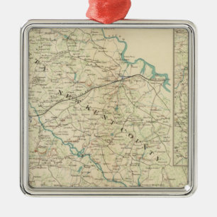 Vicinity Richmond, Va, Peninsula Metal Tree Decoration