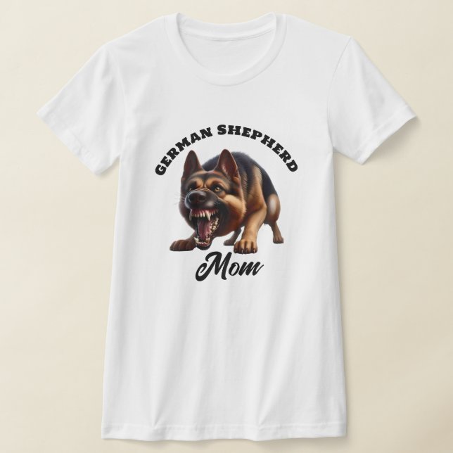 Vicious German Shepherd Mum T-Shirt (Laydown)