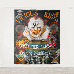 VICIOUS SID'S CASSOULET BAR WHITTIER ALASKA TAPESTRY