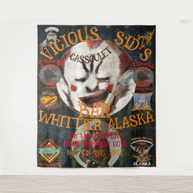 VICIOUS SID'S CASSOULET BAR WHITTIER ALASKA TAPESTRY (Front)
