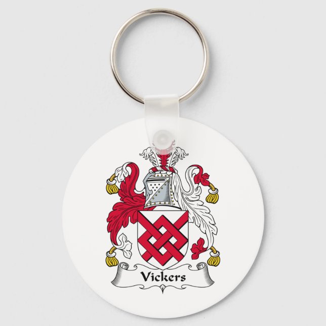 Vickers Family Crest Key Ring (Front)