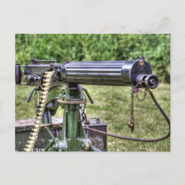 Vickers Machine Gun  Holiday Postcard (Front)
