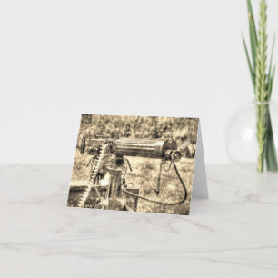 Vickers Machine Gun Vintage  Card