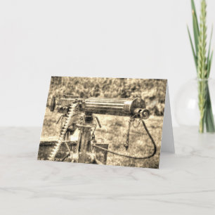 Vickers Machine Gun Vintage Card