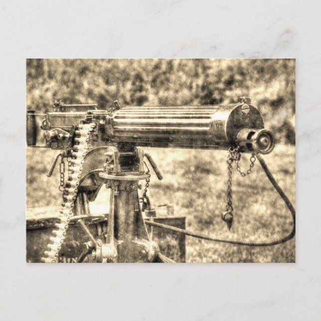 Vickers Machine Gun Vintage  Holiday Postcard (Front)