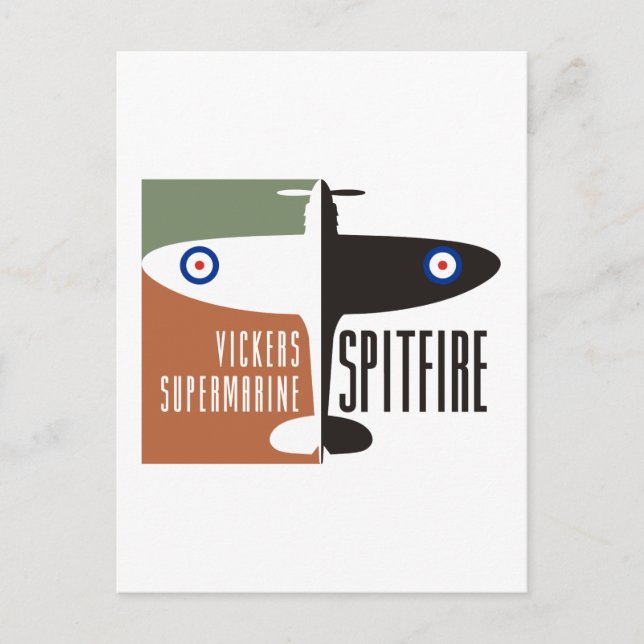 vickers supermarine spitfire postcard (Front)
