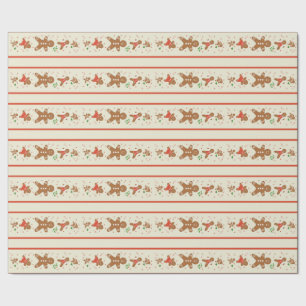 Vickie’s Gingerbread Parade-Cream Wrapping Paper