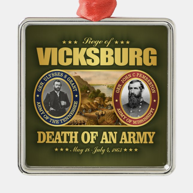 Vicksburg (FH2)  Metal Tree Decoration (Front)