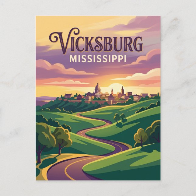 Vicksburg Mississippi Postcard (Front)