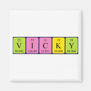 Vicky periodic table name magnet