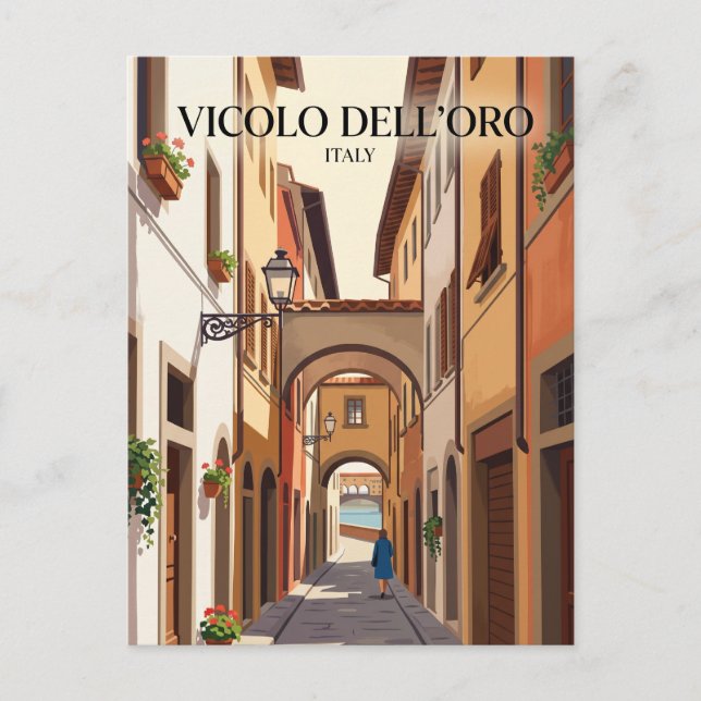 Vicolo dell'Oro Italy Postcard (Front)