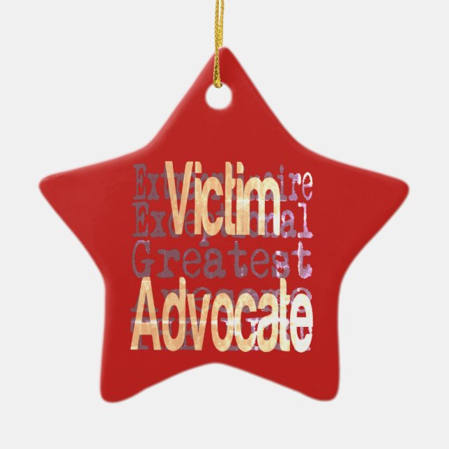 Victim Advocate Extraordinaire Ceramic Tree Decoration (Front)
